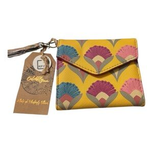 Colorful Catchfly Studio RFID Wallet – Floral Fan Pattern – NWT